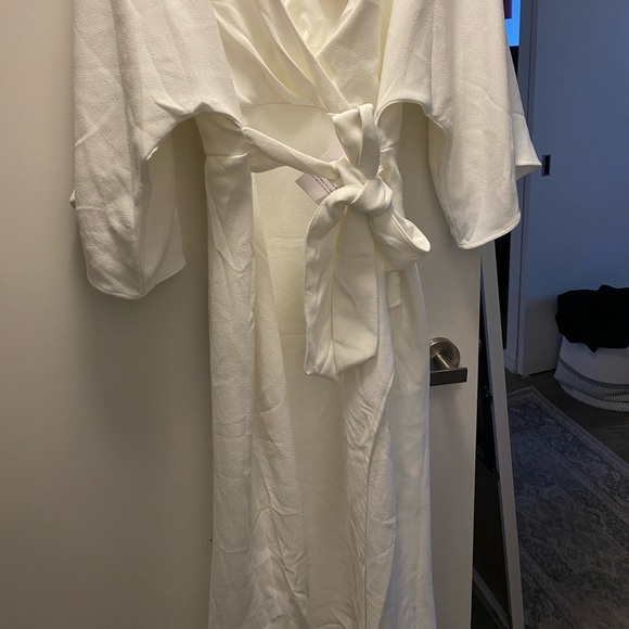 White, Crepe Dress US 8-10, AS 14 Signora MIDI Dress- Tussah - Picture 5 of 5